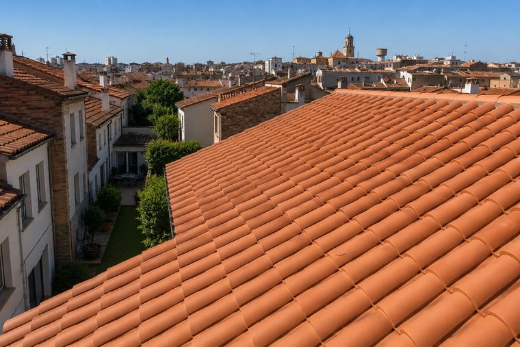 Tejado ventilado con aislamiento construido en el Vallès Occidental